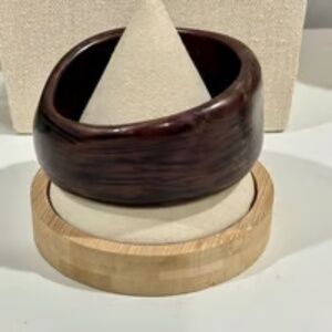 Vintage Boho Brown Acrylic Resign Wood Style Bangle Bracel